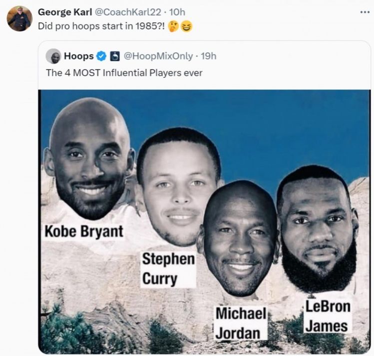 🌟美媒评选NBA四大最具影响力的球员：乔科詹库
